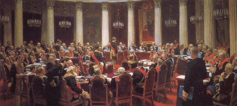 Ilia Efimovich Repin May 7, 1901 a State Council meeting China oil painting art